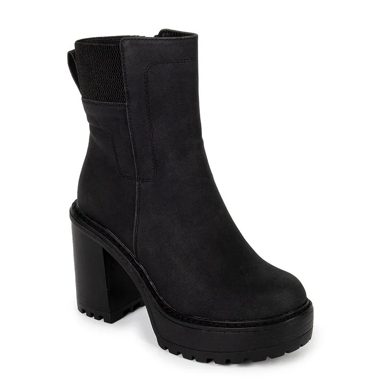 Botines Casuales Bata Kissy Negro Mujer